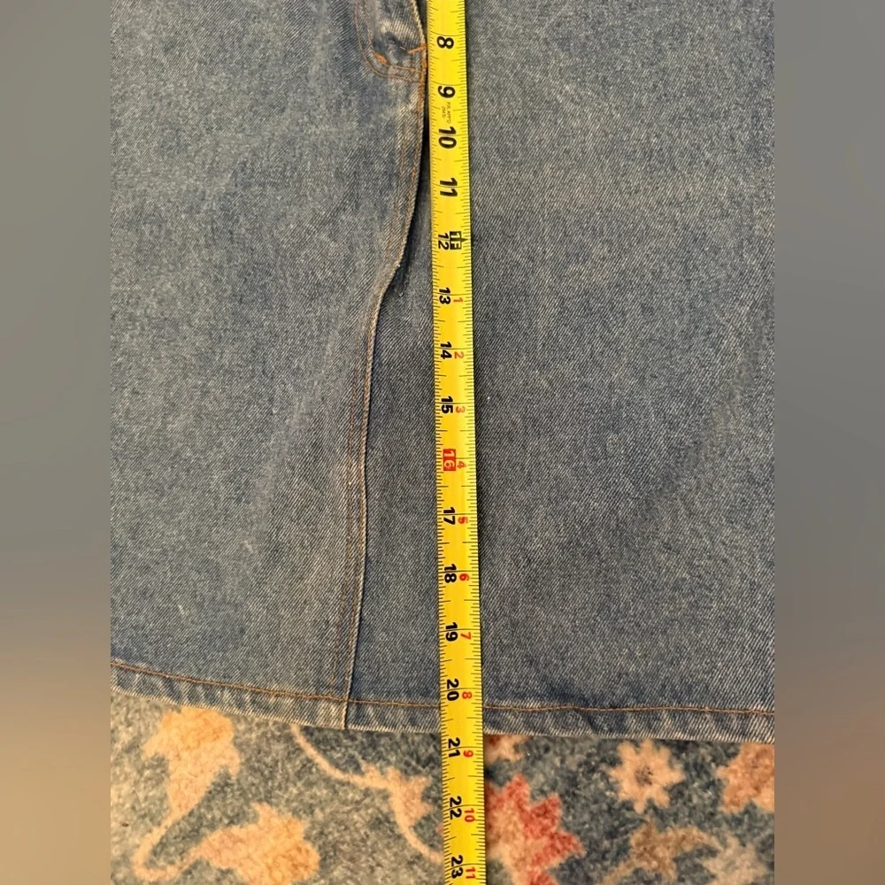Authentic Y2K Red Square Wear Denim Skirt - Picture 12 of 14